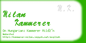 milan kammerer business card